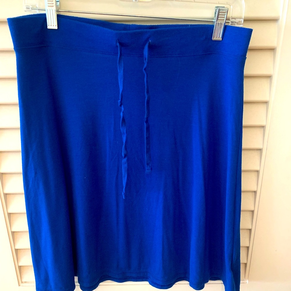 Old Navy, royal blue, flow skirt. Elastic waits band with draw string, size M